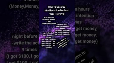 How To Use 369 Manifestation Method #shorts